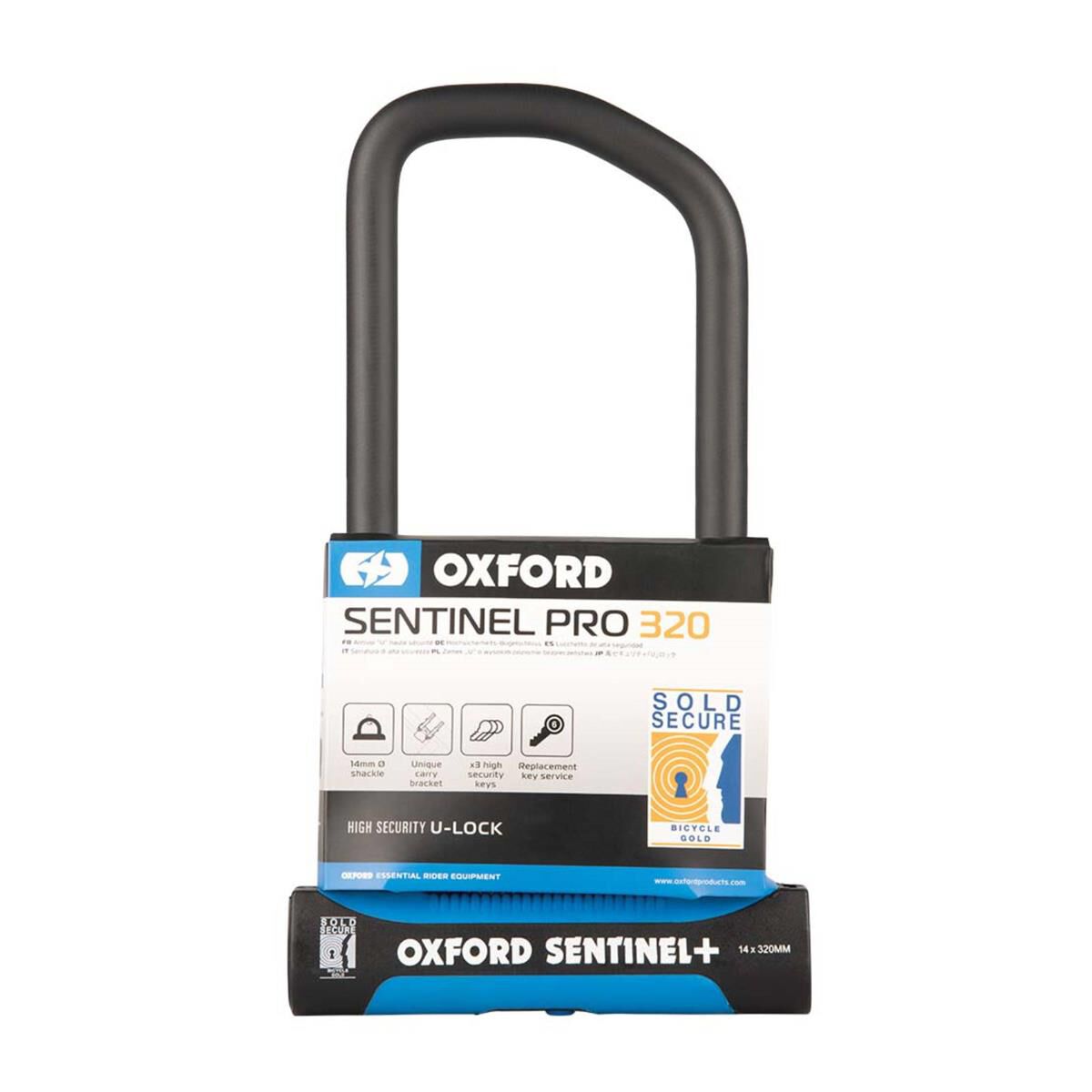 OXFORD SENTINEL PRO U-LOCK 320MM X 177MM, , scaau_hi-res