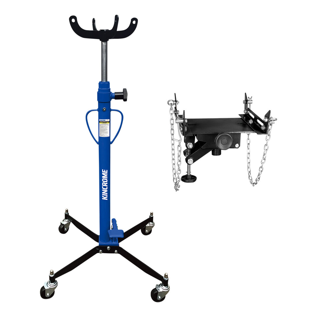 KINCROME VERTICAL TRANSMISSION JACK WITH SUPPORT SADDLE 500KG, , scaau_hi-res