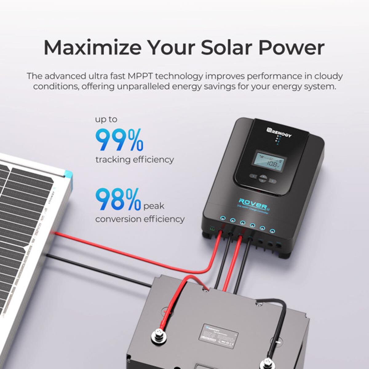 ROVER LI 20 AMP MPPT SOLAR CHARGE CONTROLLER WITH BT, , scaau_hi-res