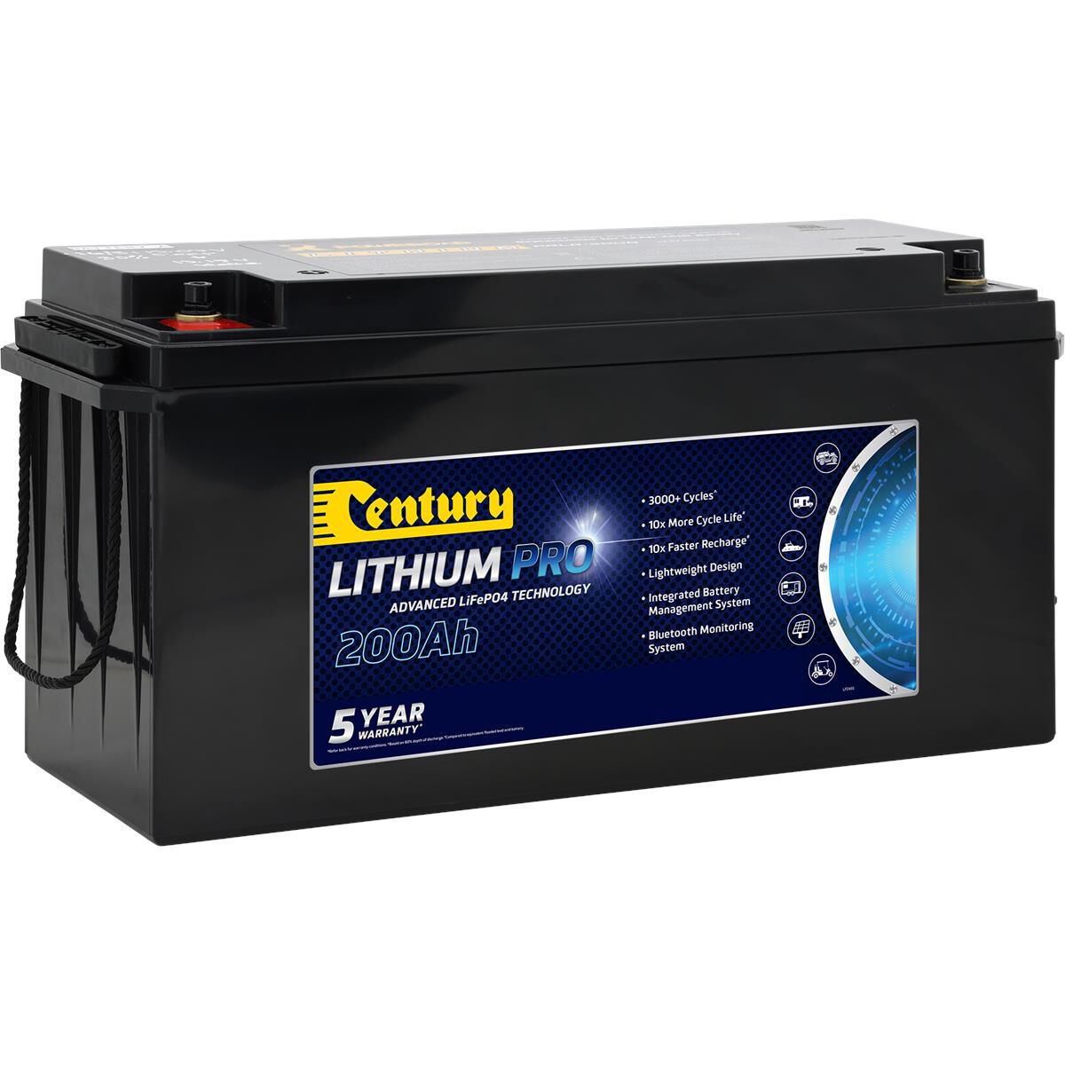 CENTURY DEEP CYCLE LITHIUM BATTERY 200AH C12-200XLI, , scaau_hi-res