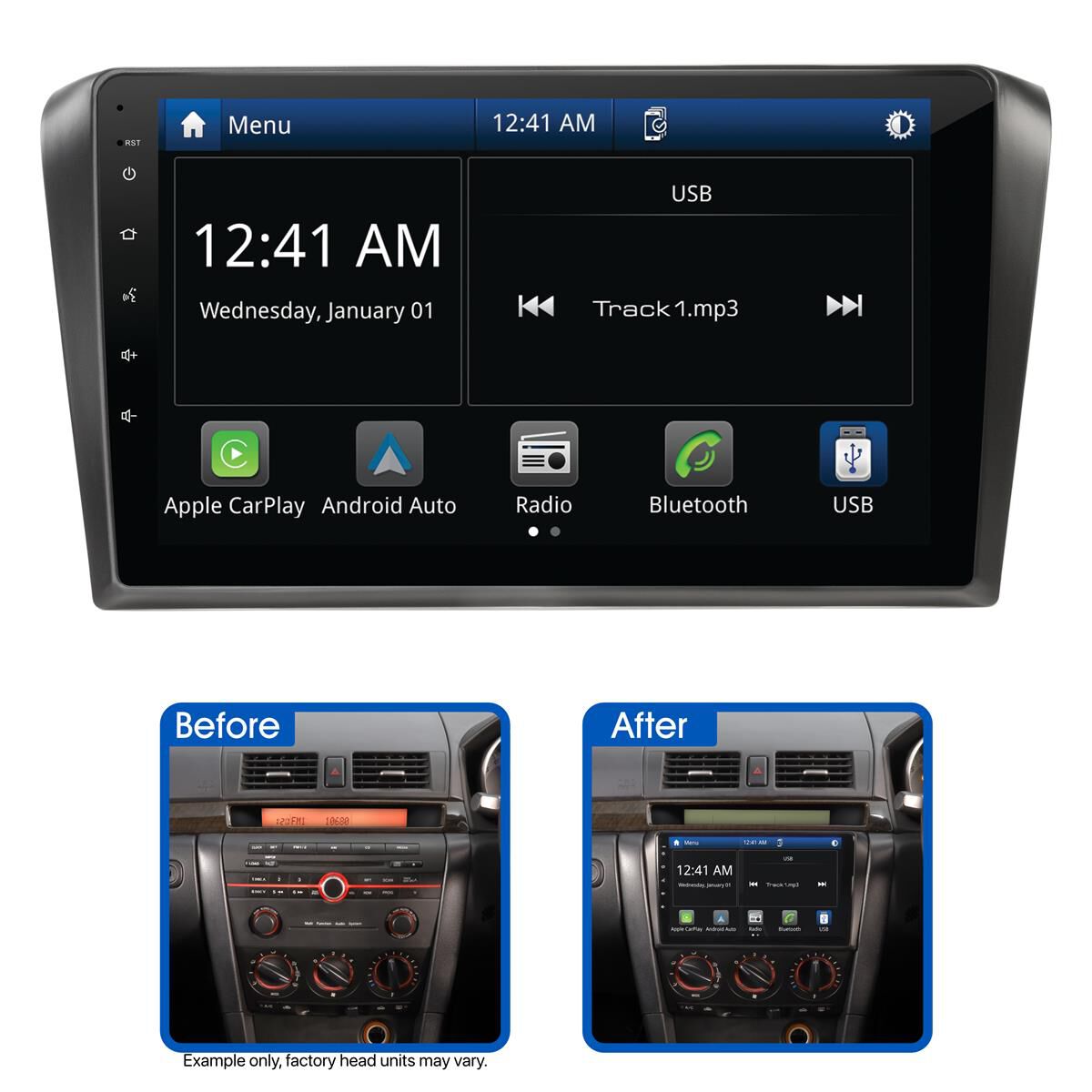 9" MULTIMEDIA RECEIVER TO SUIT MAZDA 3, , scaau_hi-res