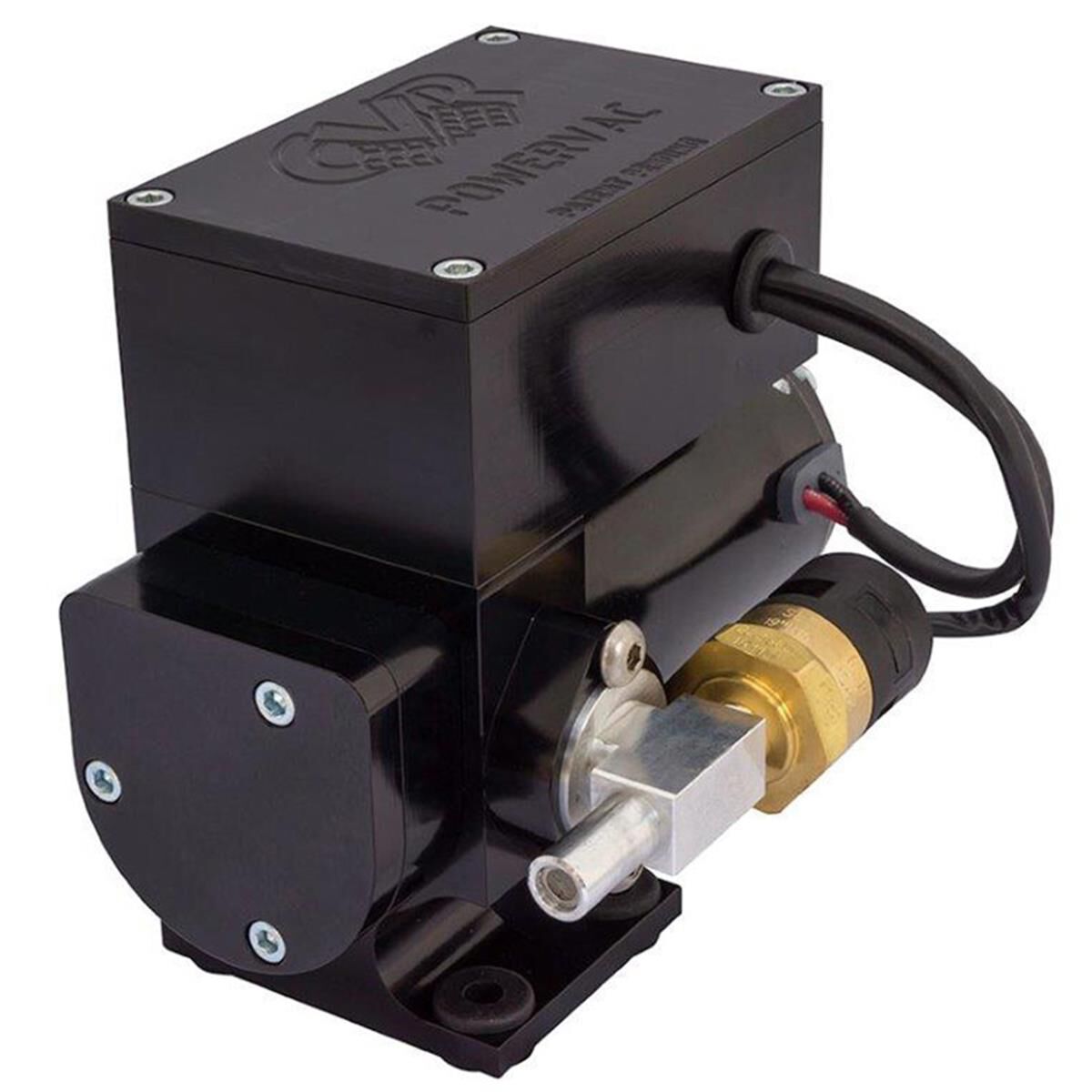 BRAKE VACUUM PUMP 12 VOLT BLK VANE STYLE, BILLET, BLACK ANOD, , scaau_hi-res