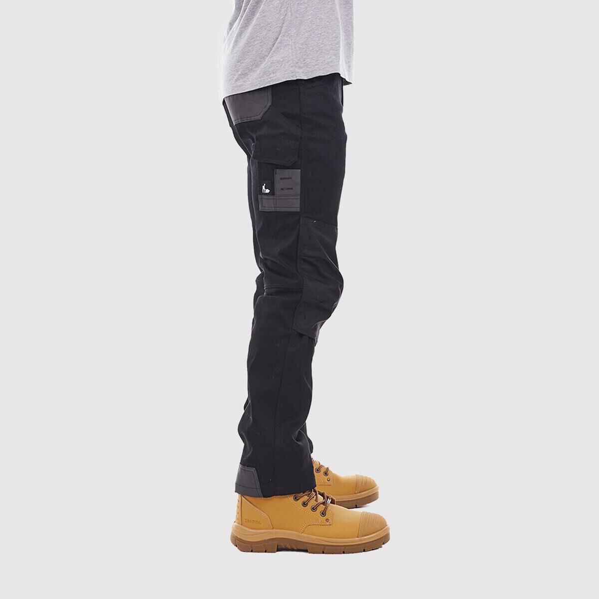 TRADIE FLEX CONTRAST CARGO PANT BLACK 82, , scaau_hi-res