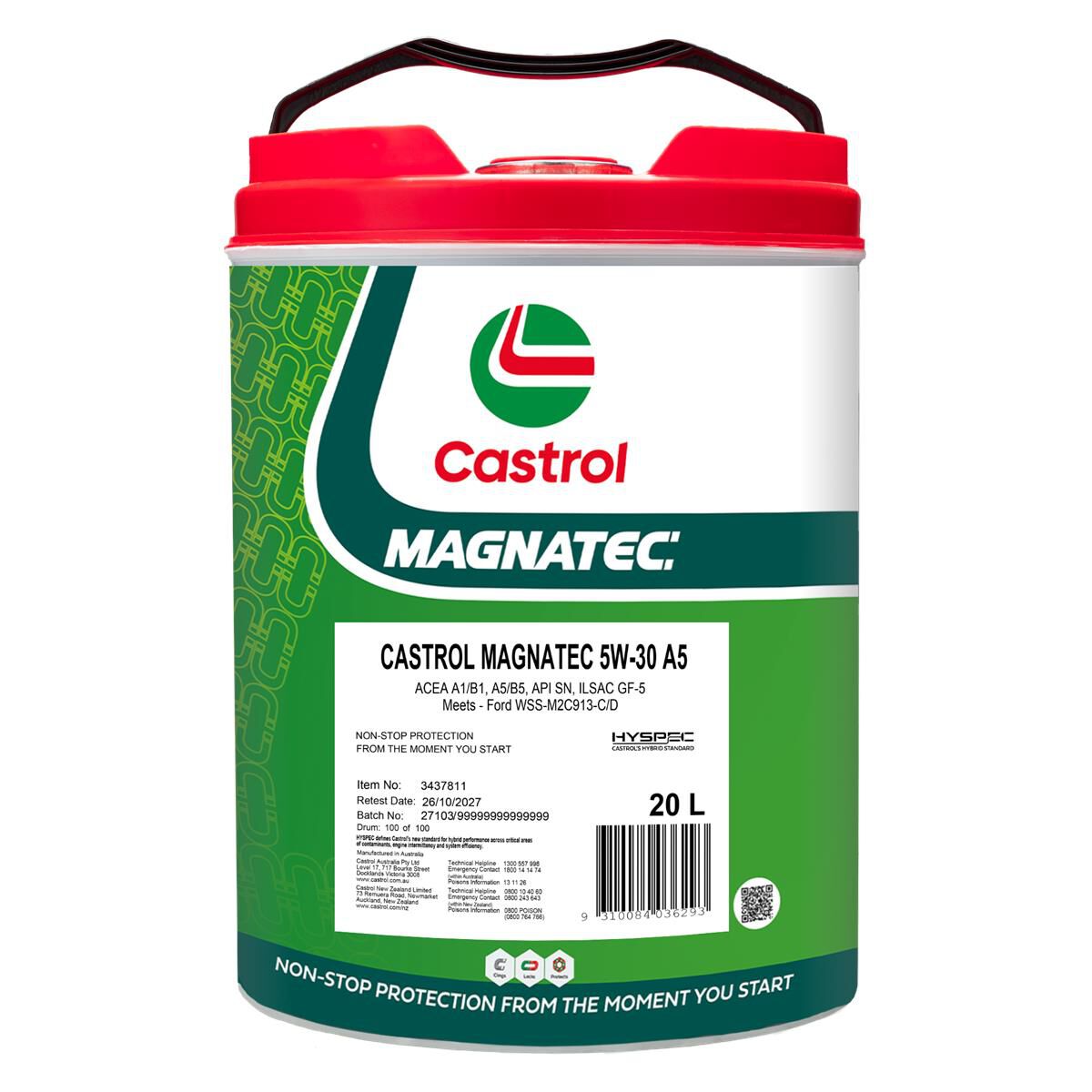 Castrol Magnatec 5W-30 A5 20L - 3437811 | Supercheap Auto