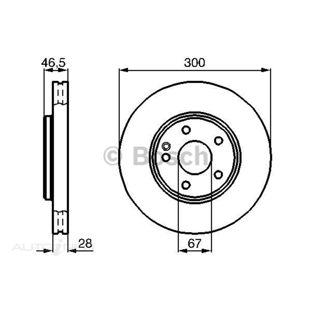 Bosch Brake Rotor - Single, BD775 