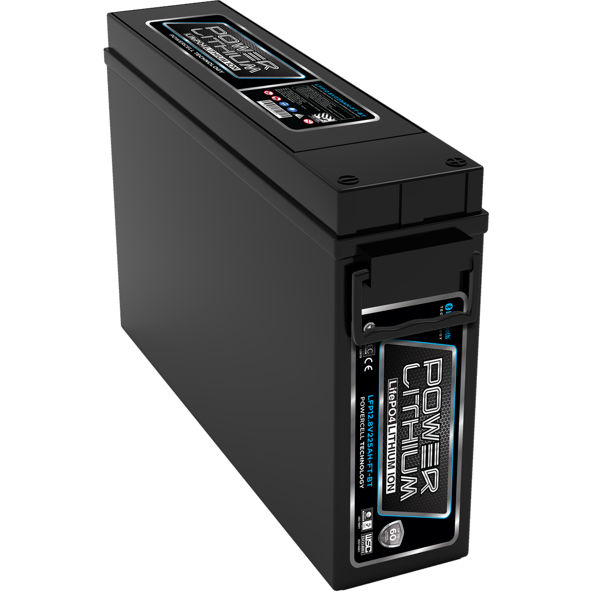 POWERCRANK DEEP CYCLE LITHIUM BATTERY 12.8V 225AH FRONT TERMINAL BLUETOOTH, , scaau_hi-res