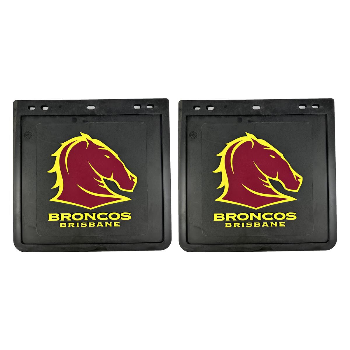 280MM DROP X 300MM WIDTH BLACK MONO MUDFLAP  - BRONCOS, , scaau_hi-res