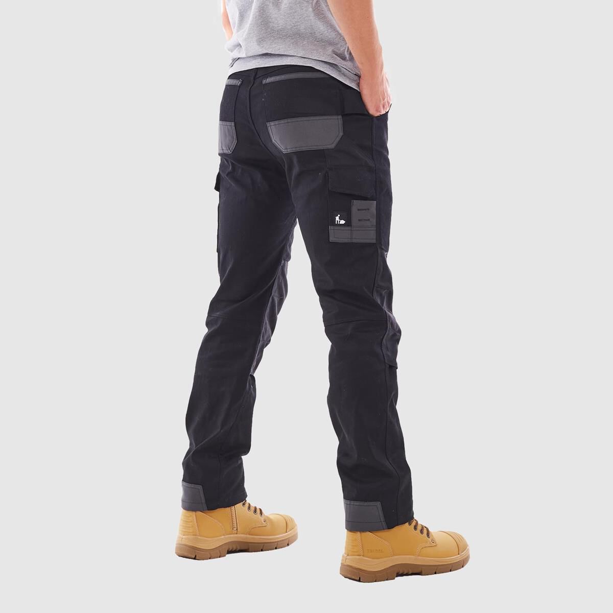 TRADIE FLEX CONTRAST CARGO PANT BLACK 87, , scaau_hi-res