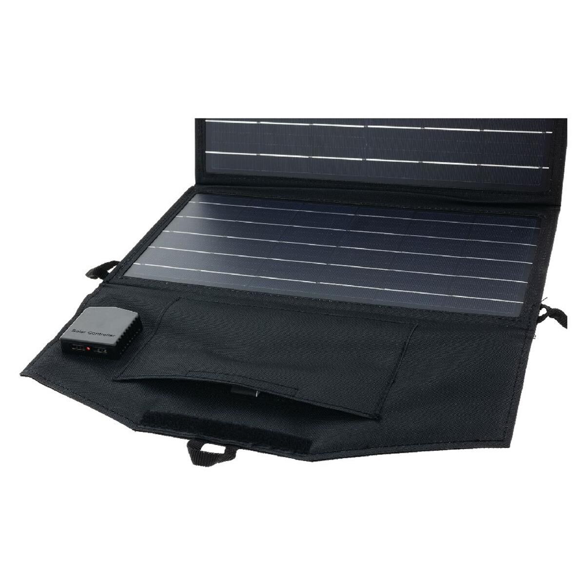 20W PORTABLE FOLD SOLAR PANEL 560mm x 355mm x 15mm BLACK, , scaau_hi-res