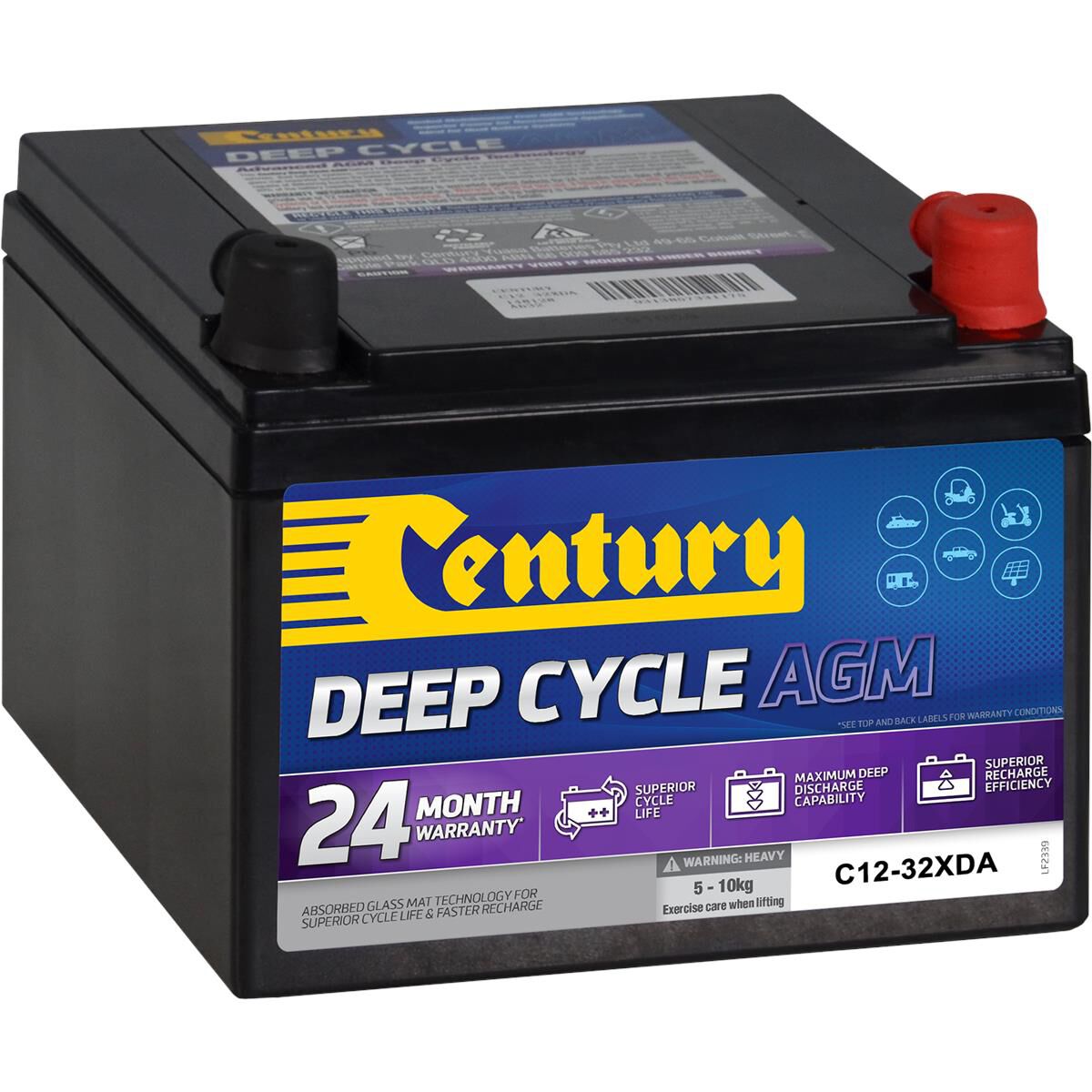 CENTURY AGM BATTERY - C12-32XDA, , scaau_hi-res