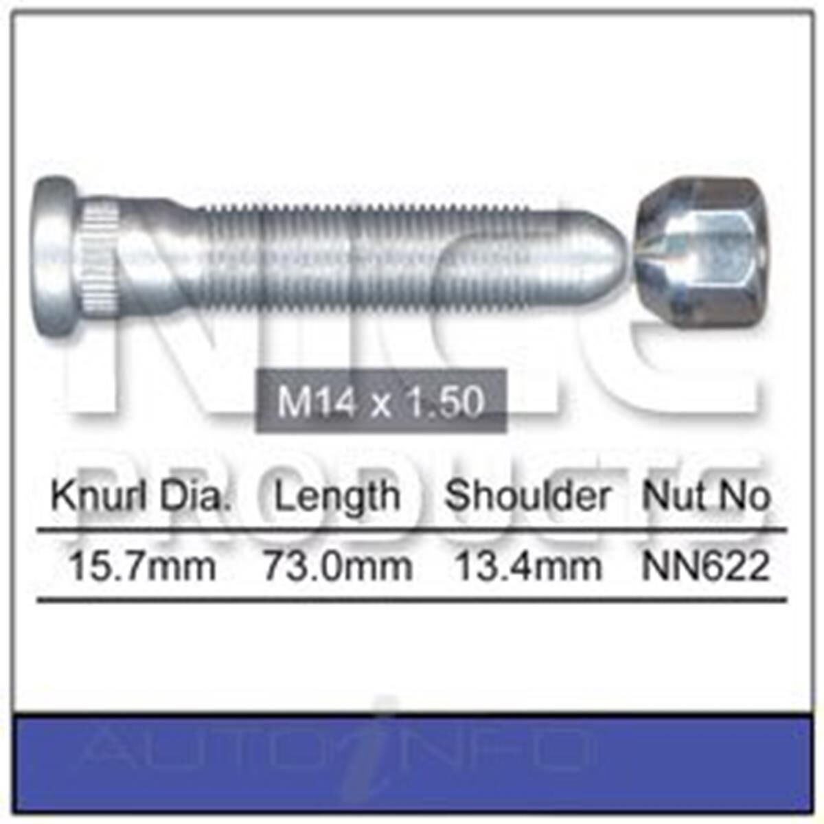 Long Stud & Nut, , scaau_hi-res