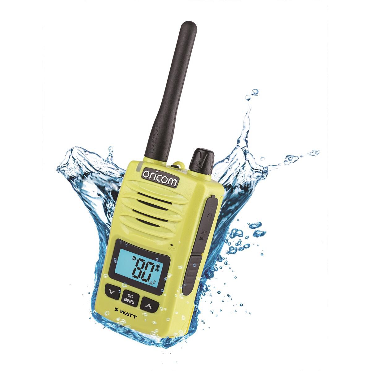 WATERPROOF IP67 PORTABLE 5W UHF CB RADIO LIME, , scaau_hi-res