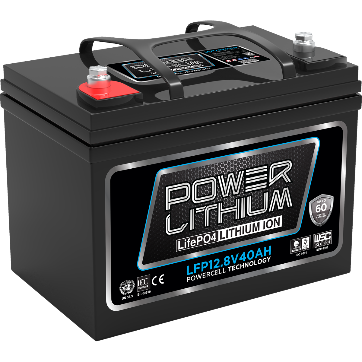 POWERCRANK DEEP CYCLE LITHIUM BATTERY 12.8V 40AH, , scaau_hi-res