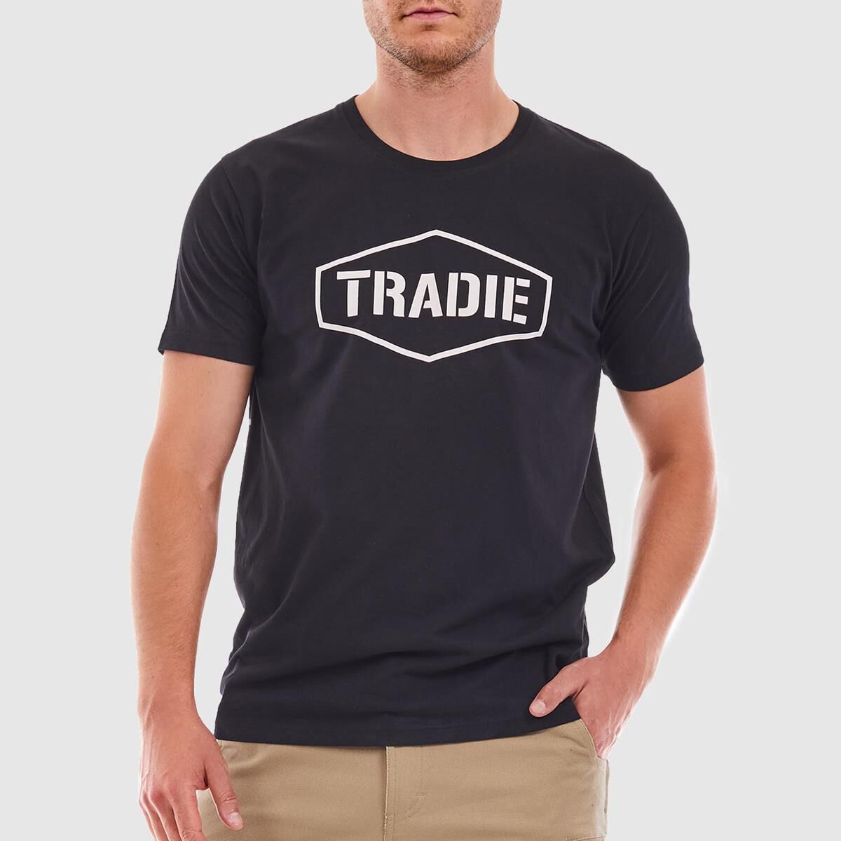 TRADIE TEE BLACK 3XL, , scaau_hi-res