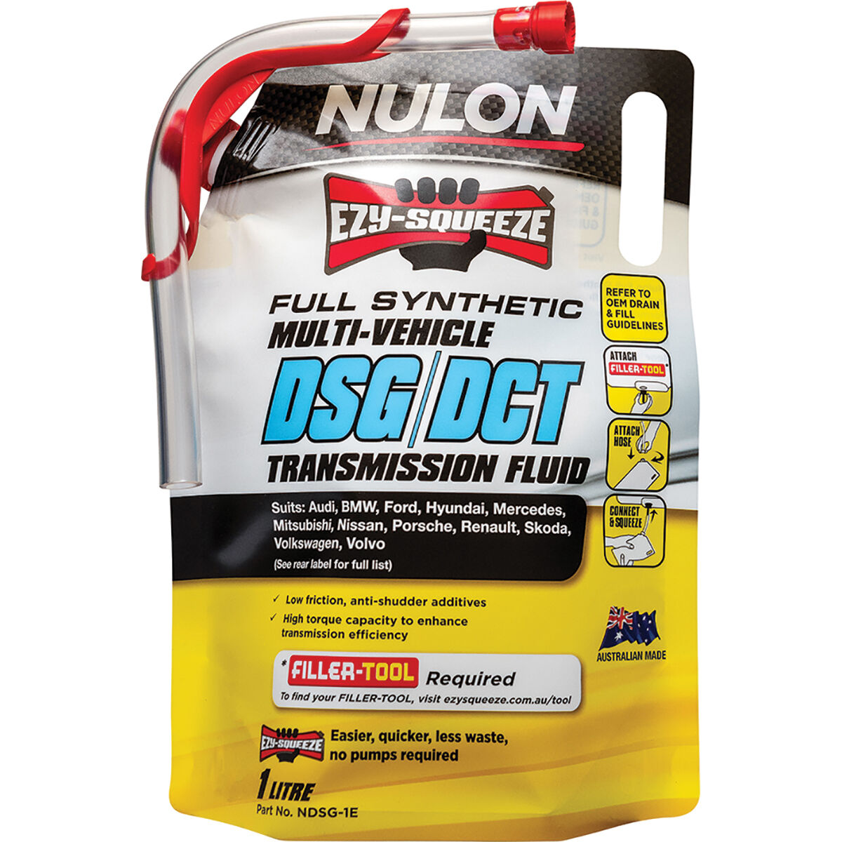 NULON EZY-SQUEEZE Multi-Vehicle DSG/DCT Transmission Fluid - 1 Litre, , scaau_hi-res