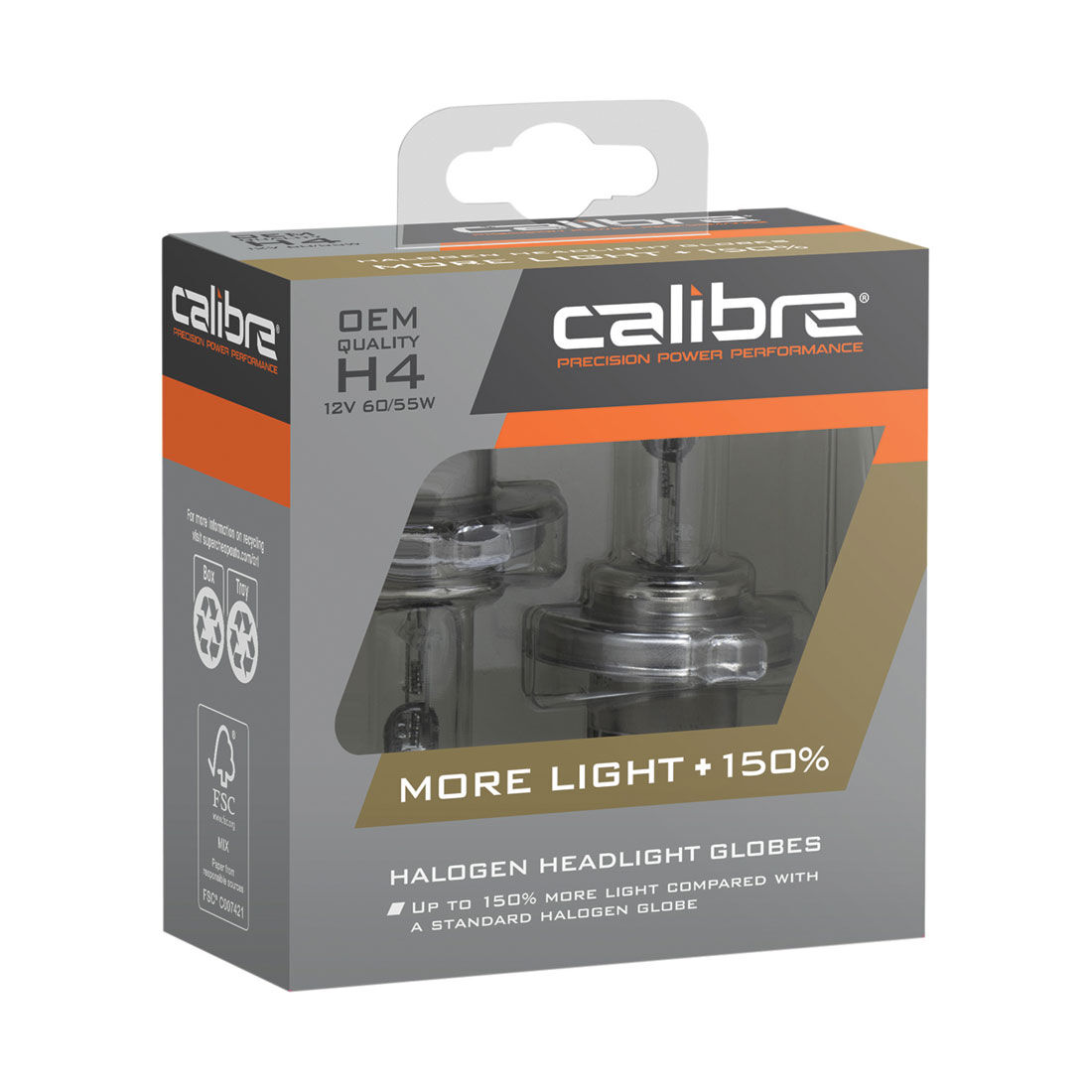 Calibre Plus 150 Headlight Globes - H4, 12V 60/55W, CA150H4, , scaau_hi-res