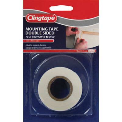 Clingtape Double Sided Tape - Mounting, 24mm x 2m, , scaau_hi-res