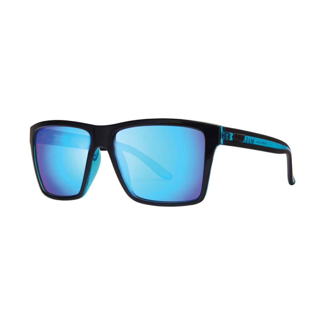 LOST Sunglasses Malibu Mirror Matt Black Blue, , scaau_hi-res