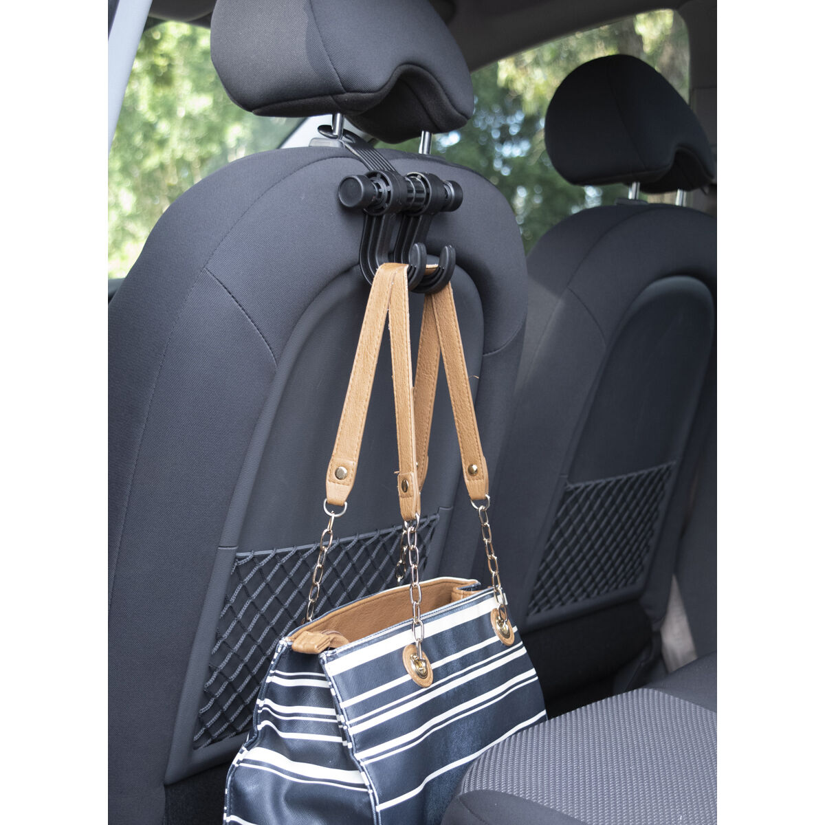 Metal Headrest Hooks for Car, Heavy Duty Car Accessories for Purse, Bags,  Back Seat Hangers with 100 lbs Capacity : Amazon.in: Home Improvement