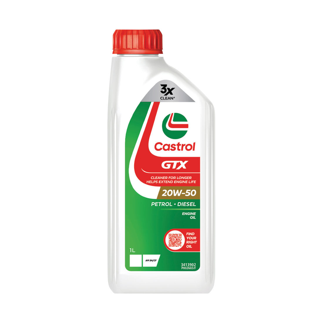 Castrol GTX Engine Oil - 20W-50, 1 Litre, , scaau_hi-res