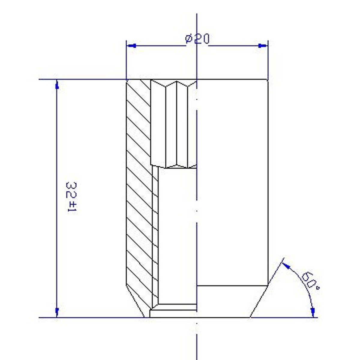 Calibre Lock Nuts SLIMN12125, Slim Tapered, M12x1.25, , scaau_hi-res