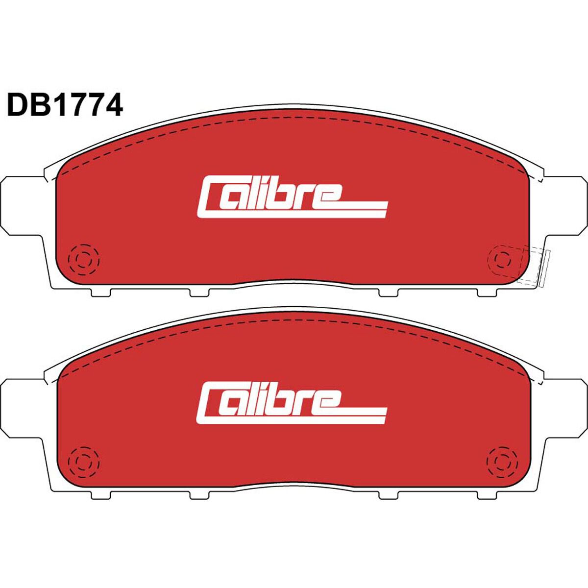 Calibre Disc Brake Pads DB1774CAL, , scaau_hi-res