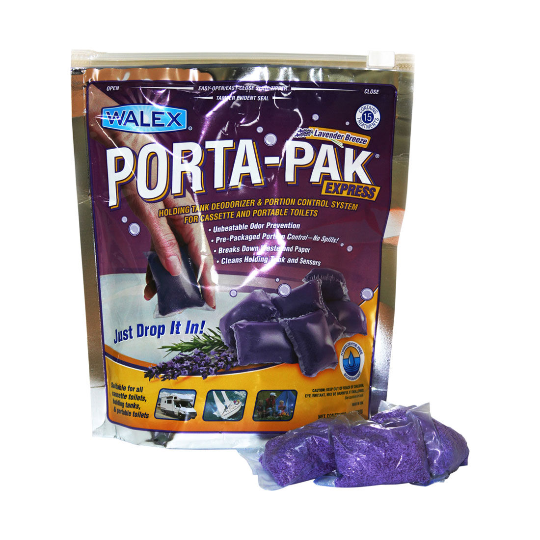 Walex Porta-Pak Toilet Additive Sachets 15 Pack, , scaau_hi-res