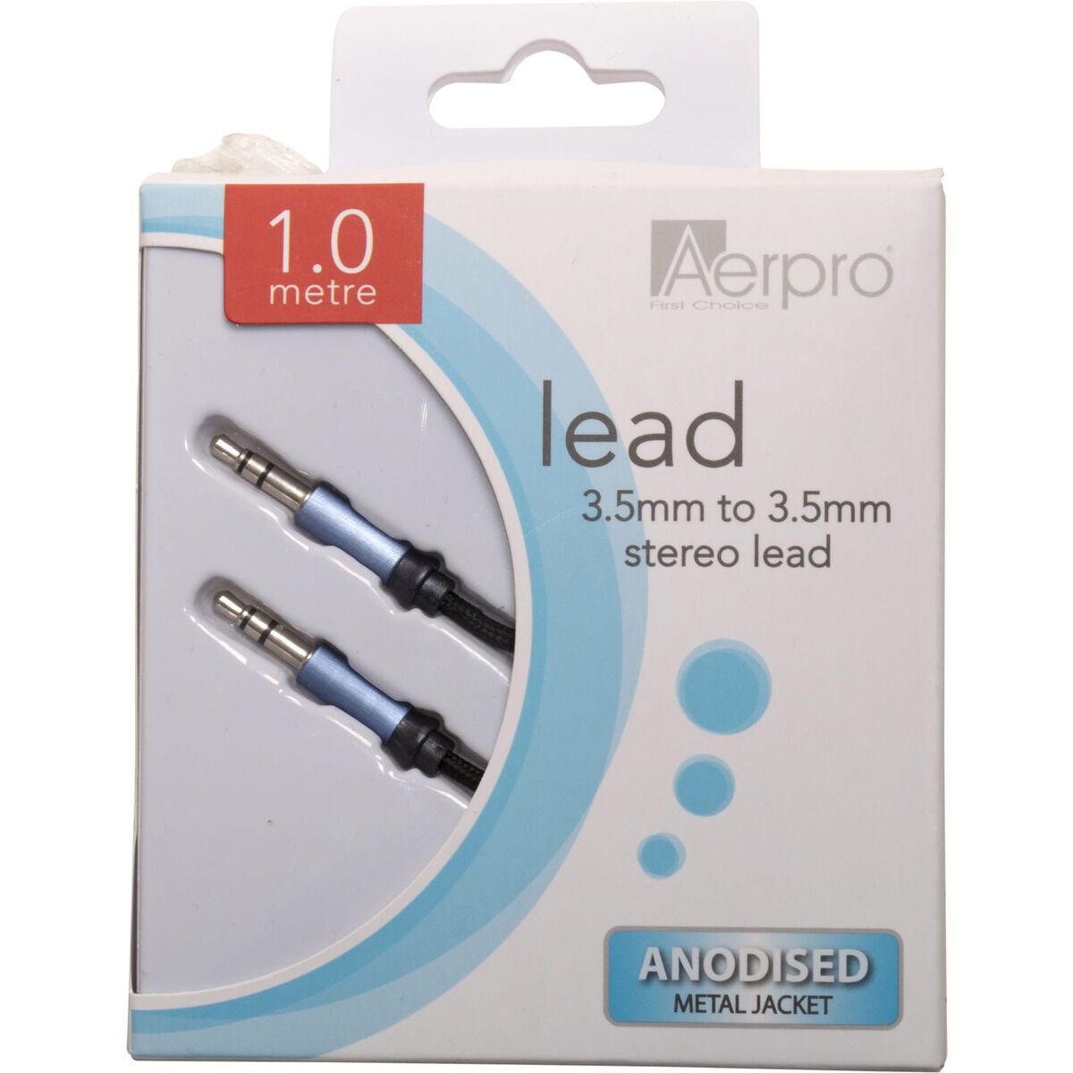 Aerpro Anodised 3.5mm Straight Auxiliary Lead, , scaau_hi-res