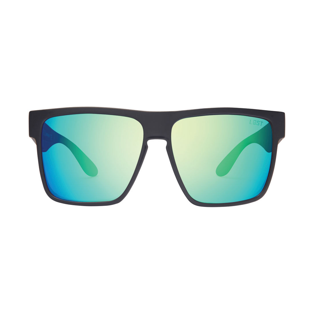 LOST Sunglasses Excess Mirror Polarised Matt Black Green, , scaau_hi-res