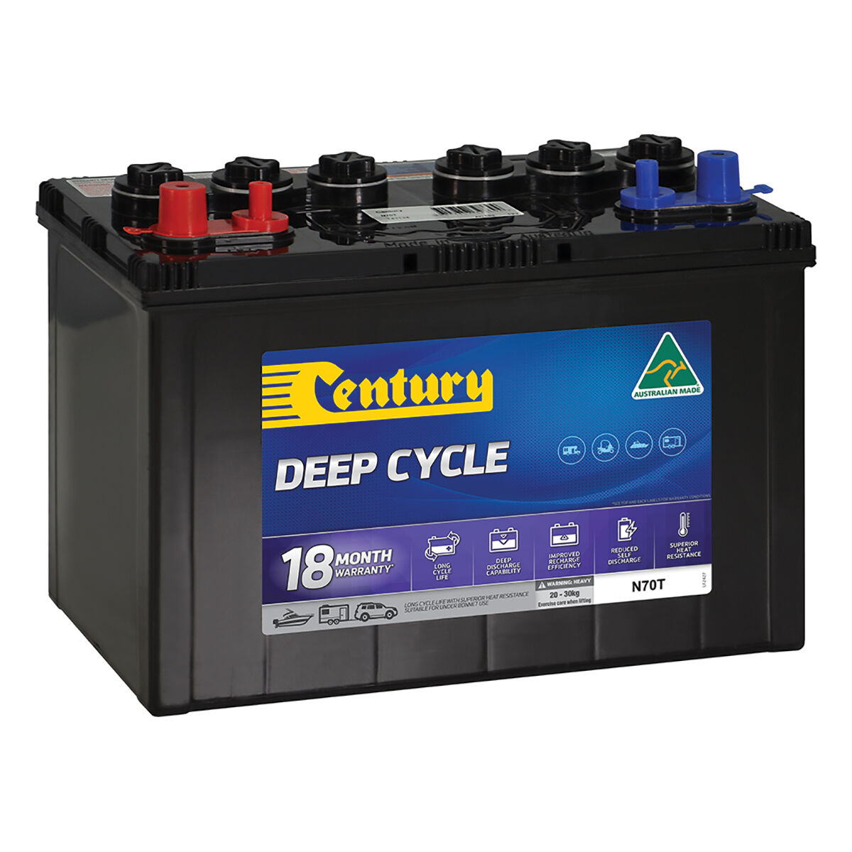 Century Deep Cycle Battery N70T 102AH, , scaau_hi-res