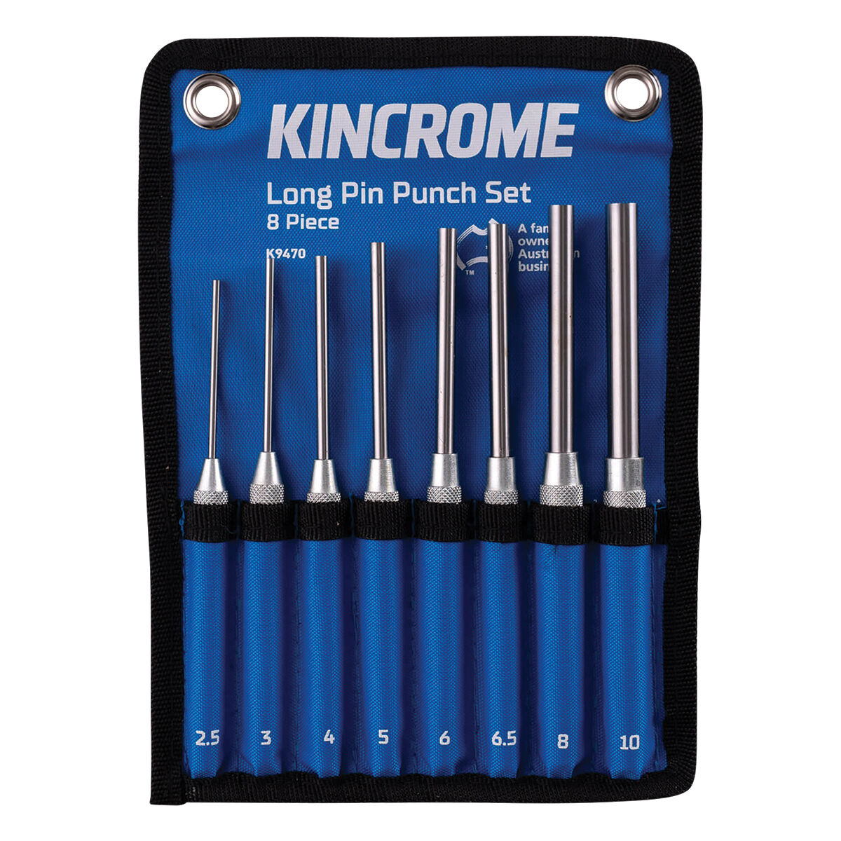 Kincrome 8 Piece Long Pin Punch Set, , scaau_hi-res