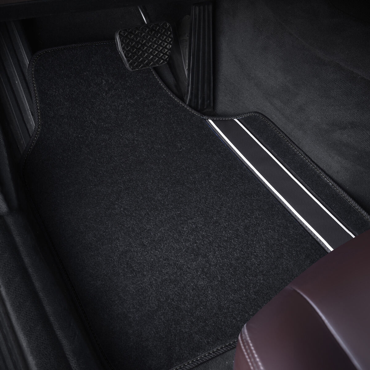 SCA Racing Car Floor Mats - Carpet, Black, Set of 4, , scaau_hi-res