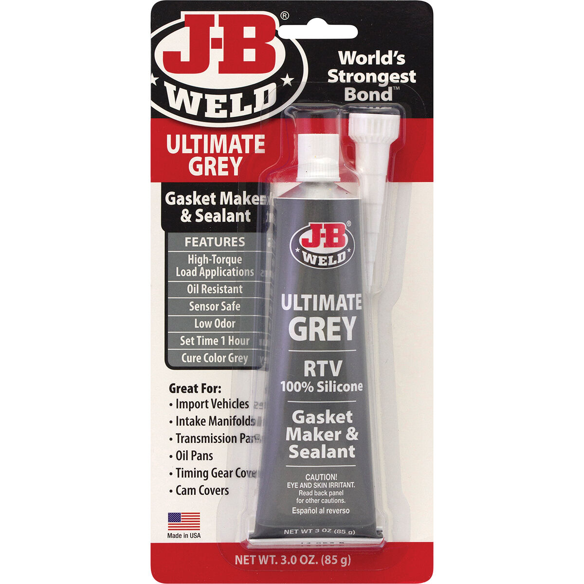 JB Weld Ultimate Grey RTV Gasket Maker and Sealant 85g - 32329, , scaau_hi-res