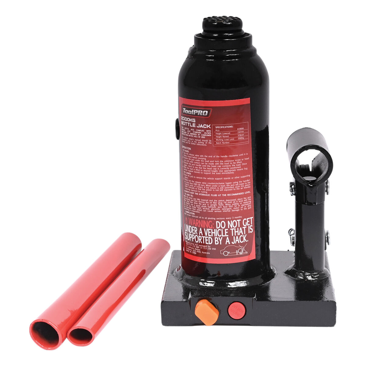 ToolPRO Hydraulic Bottle Jack 2000kg, , scaau_hi-res