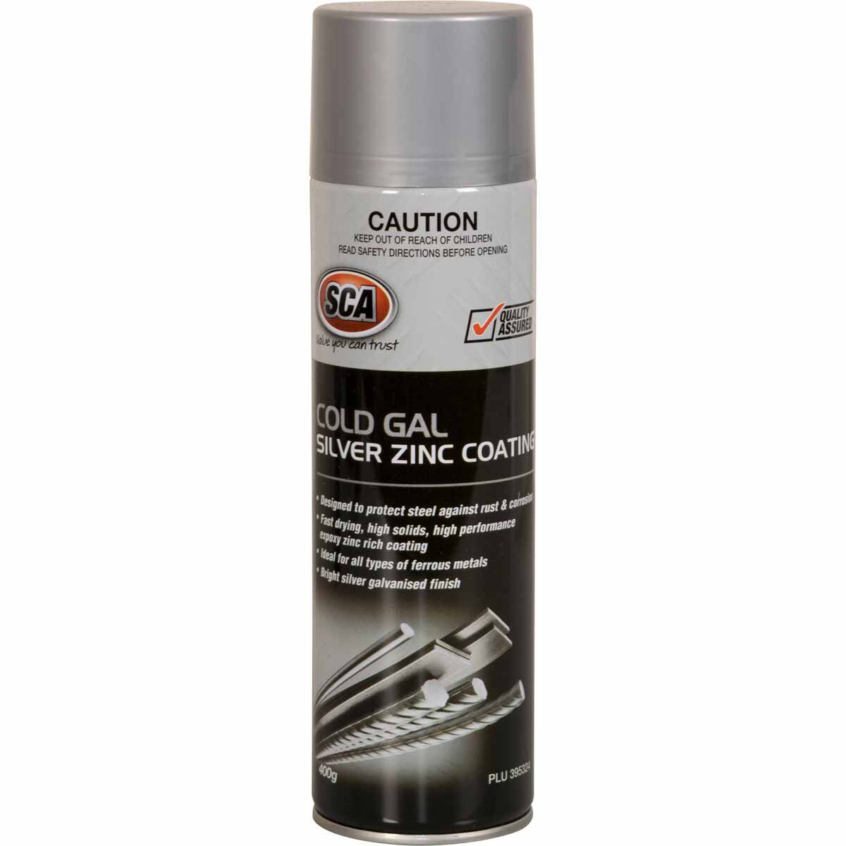 SCA Cold Gal Zinc Coating, Silver - 400g, , scaau_hi-res