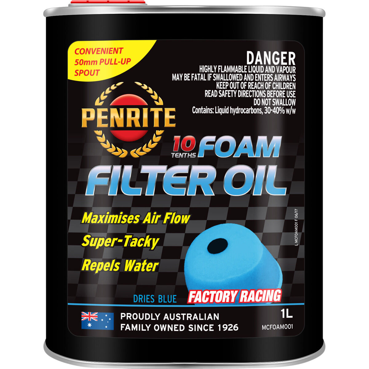 Penrite  Foam Filter Oil - 1 Litre, , scaau_hi-res