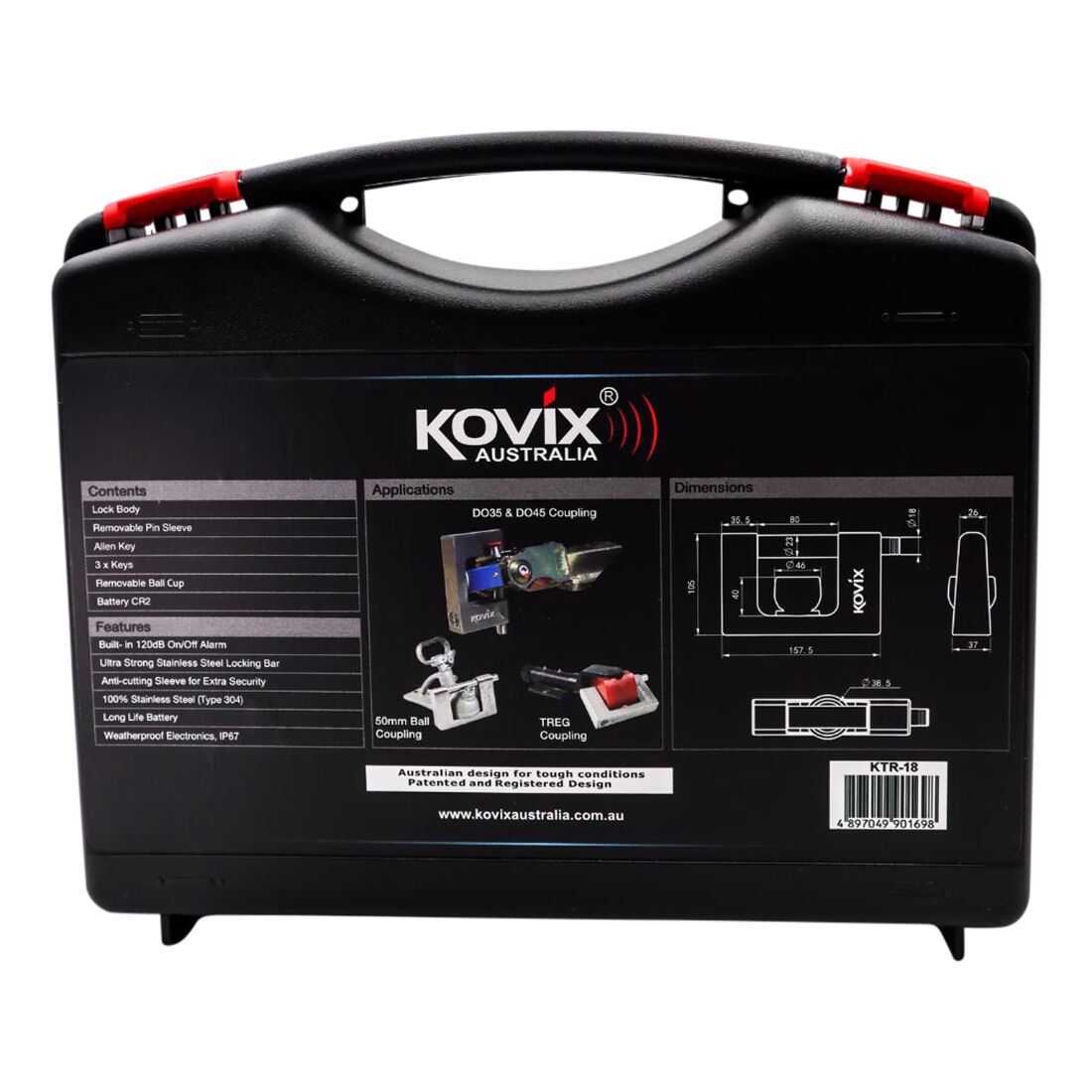 Kovix Alarmed Trailer Coupling Lock KTR18 Supercheap Auto