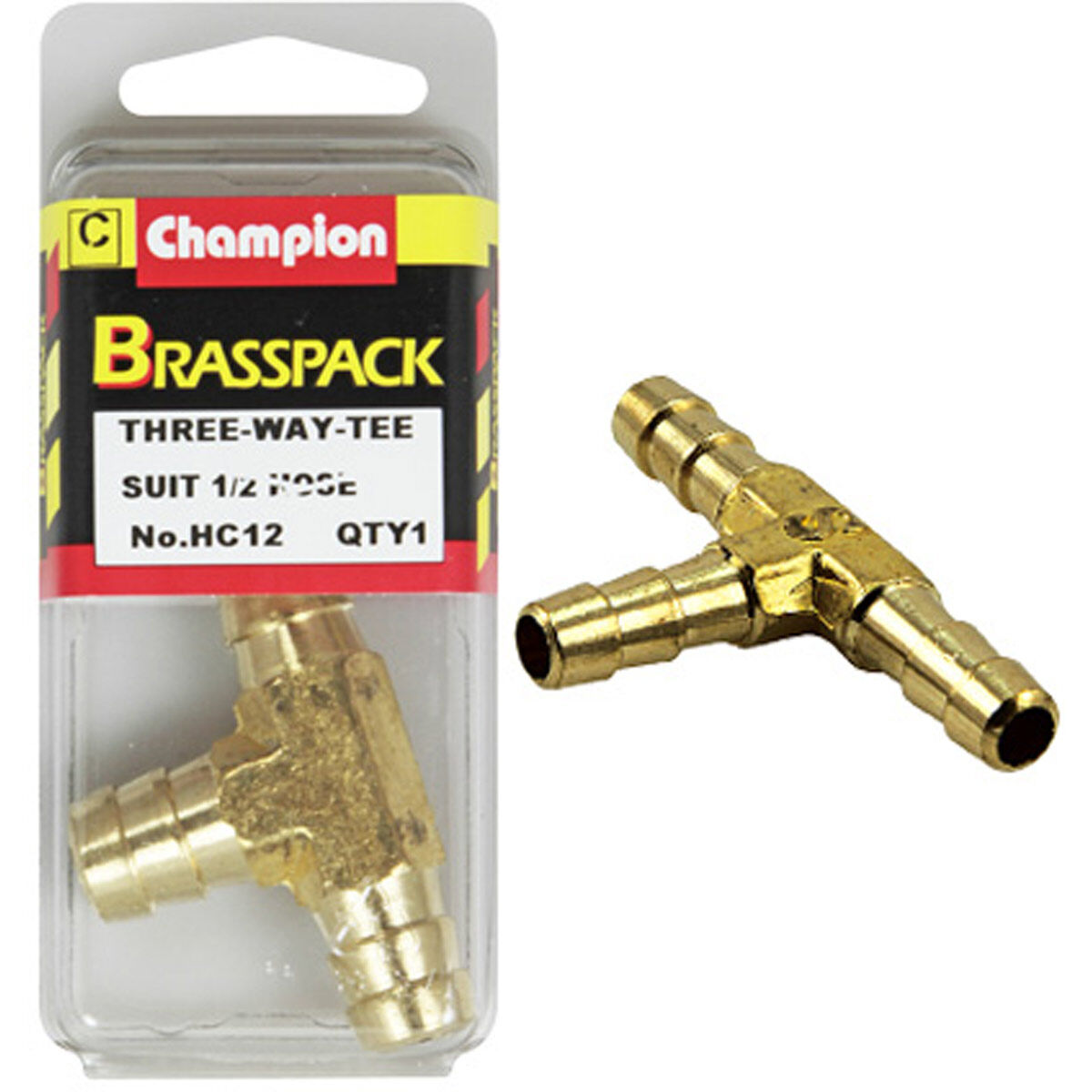 Champion Brass Pack T Piece HC12, 1/2", , scaau_hi-res