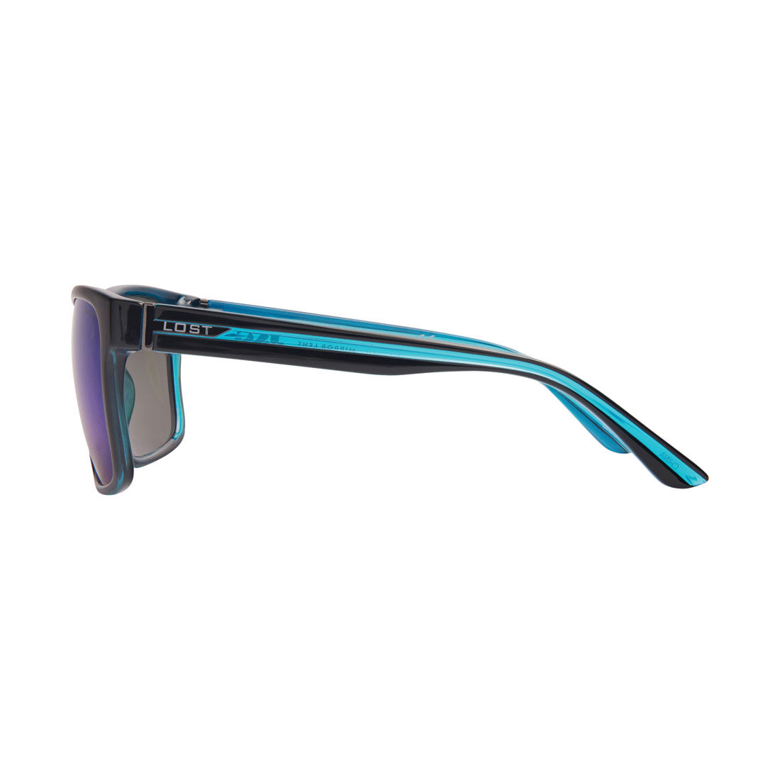 LOST Sunglasses JAG Mirror Matt Black Neon Blue, , scaau_hi-res