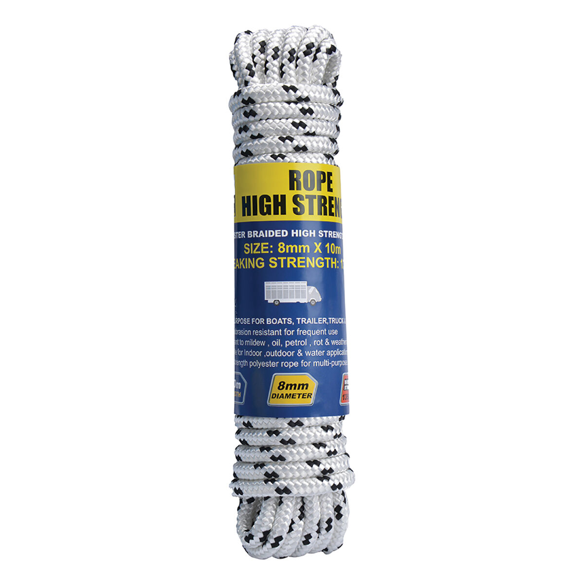 Gripwell Polyester High Strength Rope 8mm x 10m, , scaau_hi-res