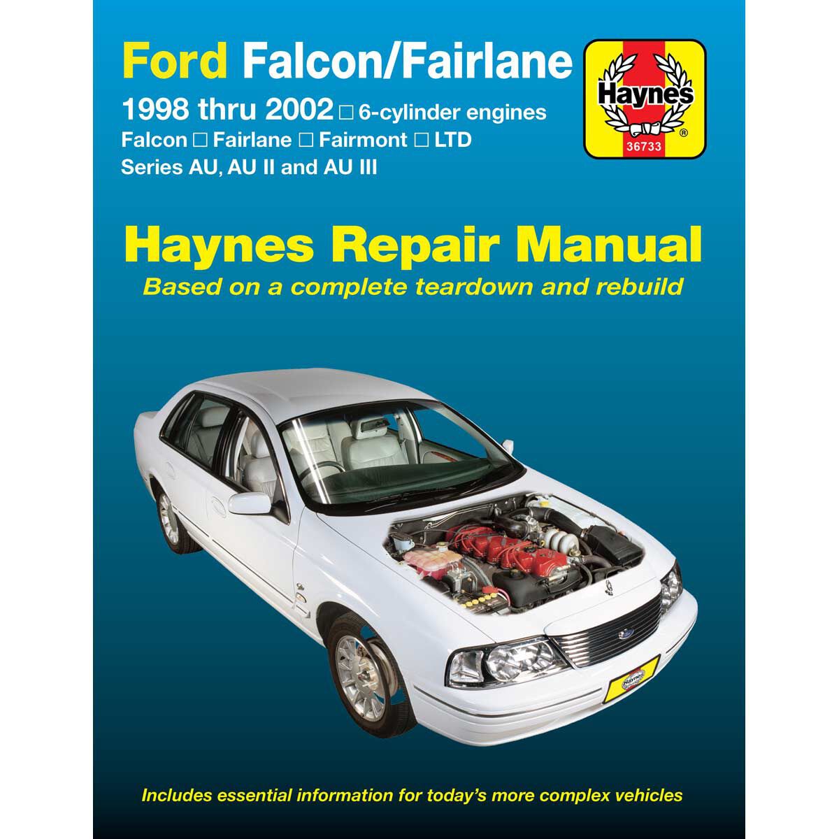 Haynes Car Manual For Ford Falcon / Fairlane 1998-2002 - 36733, , scaau_hi-res