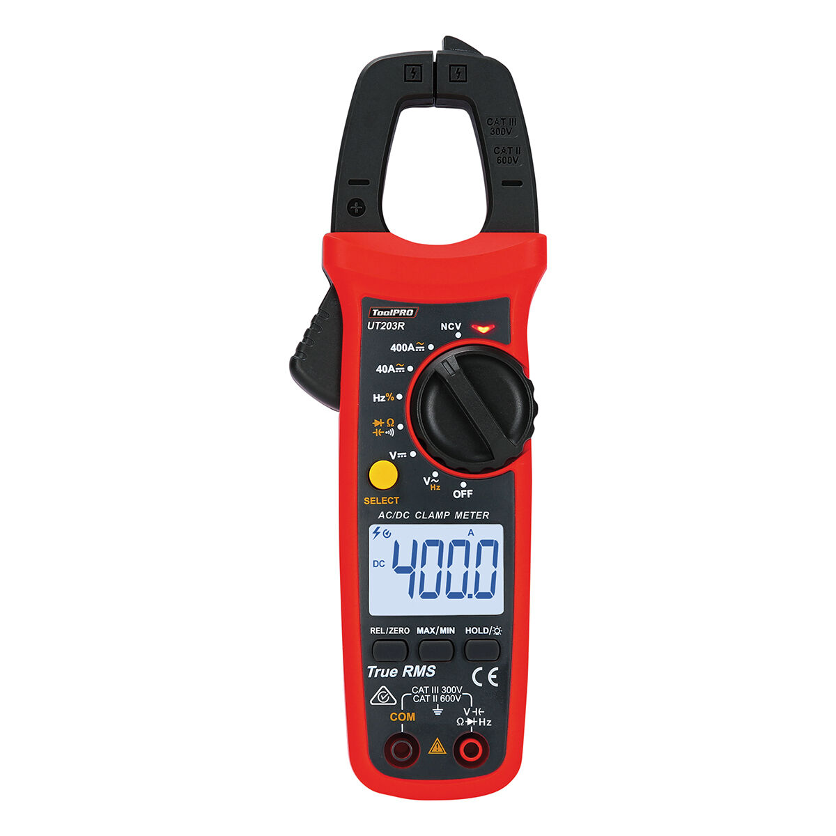 ToolPRO AC/DC Digital Clamp Meter 400A & 600V, , scaau_hi-res