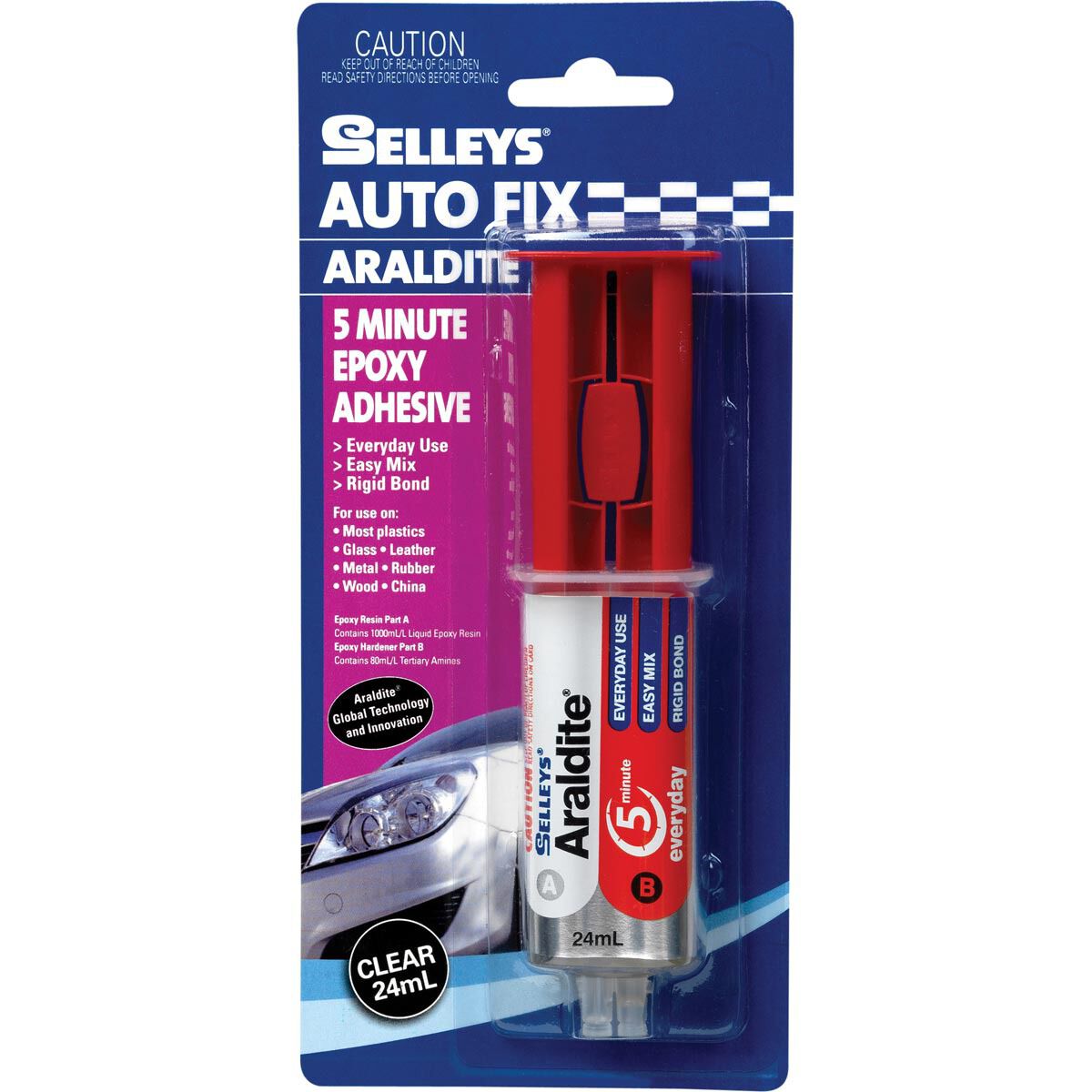 Selleys Autofix - Araldite, 5 Minute, 24mL, , scaau_hi-res