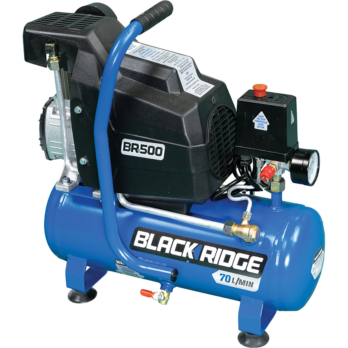 Blackridge Air Compressor 1HP Direct Drive 8 Litre tank, , scaau_hi-res