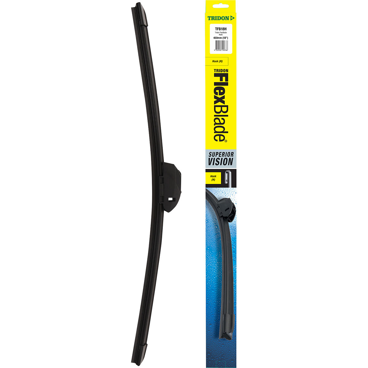 Tridon FlexBlade Wiper 450mm (18") Hook, Single - TFB18H, , scaau_hi-res