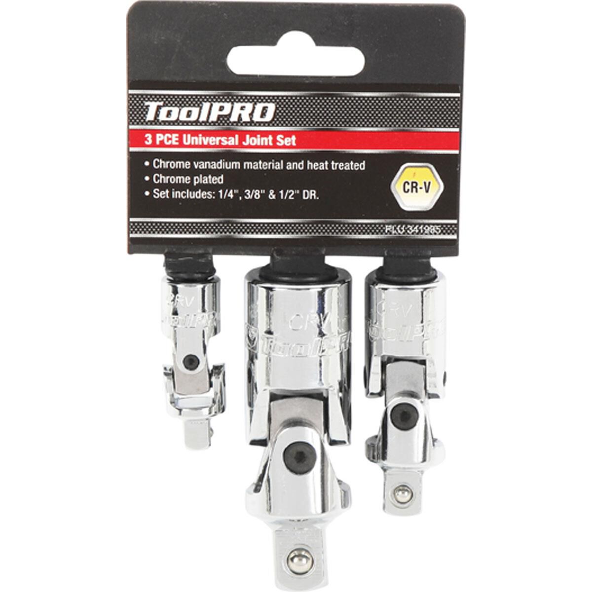 ToolPRO Universal Joint Set 1/4" 3/8" & 1/2" Drive, , scaau_hi-res