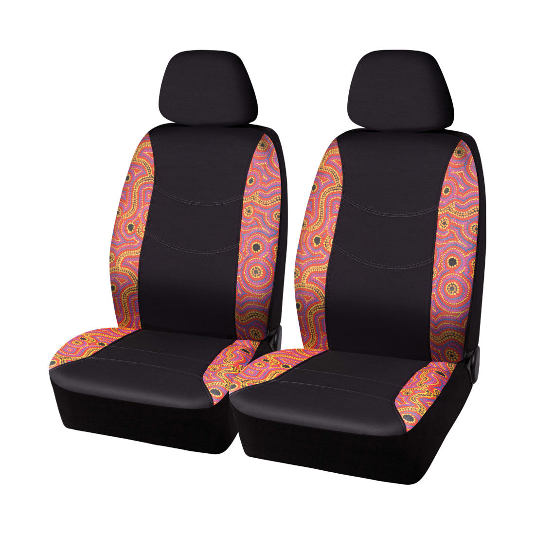Snake Dreaming Seat Covers Dot Twill Poyester Adjustable Headrests Airbag Compatible, , scaau_hi-res