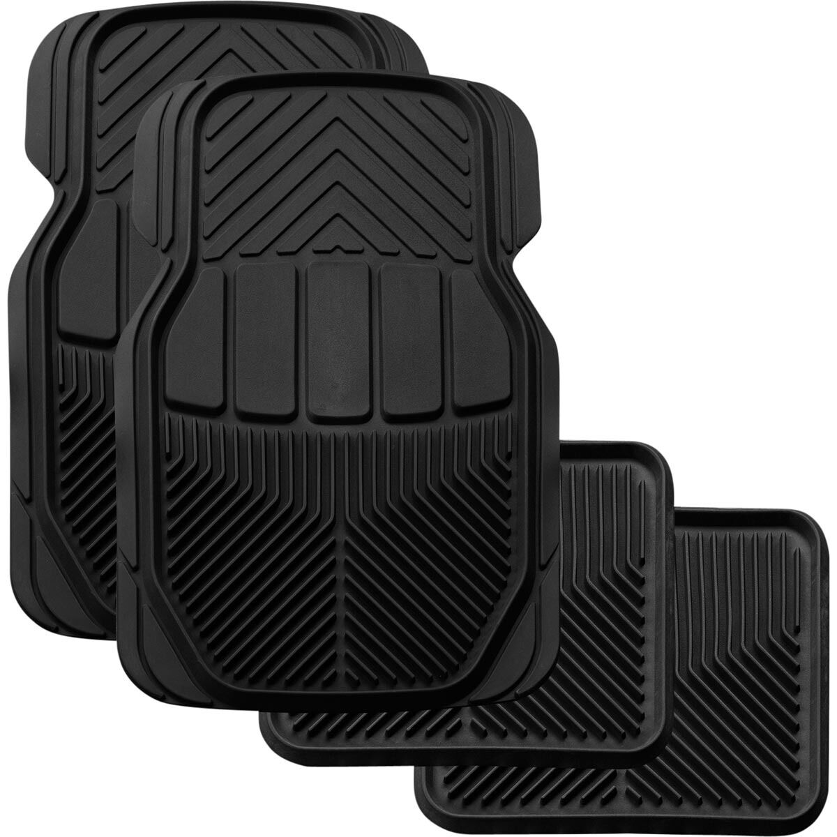 SCA All Season rubber Car Floor Mats - Black Set of 4, , scaau_hi-res