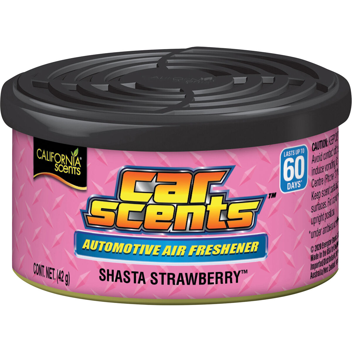 California Scents Car Scents Air Freshener Can Shasta Strawberry 42g, , scaau_hi-res