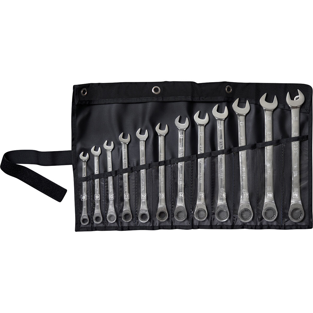 Stanley Ratchet Spanner Set Metric 12 Piece, , scaau_hi-res